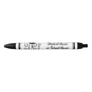 Silver Class of 2027 Graduation  Black Ink Pen