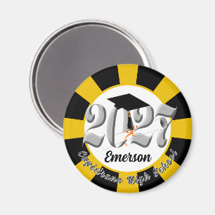 Silver Class of 2027 Graduation Magnet