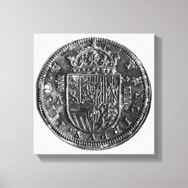 Silver coin canvas print (Front)