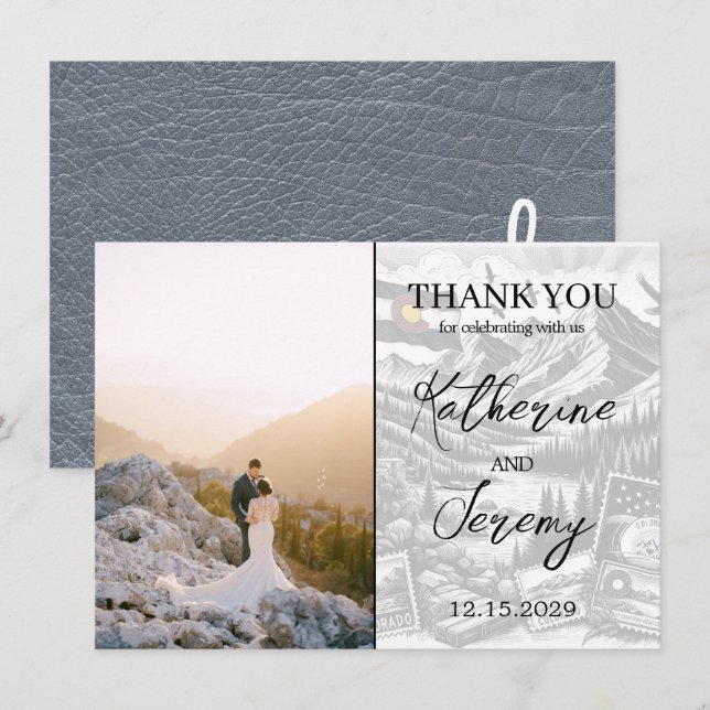 Silver Colorado Passport Thank You Card (Front/Back)