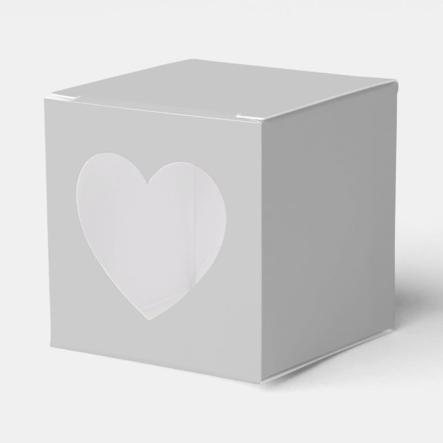 Silver Coloured Favour Box (Front Side)