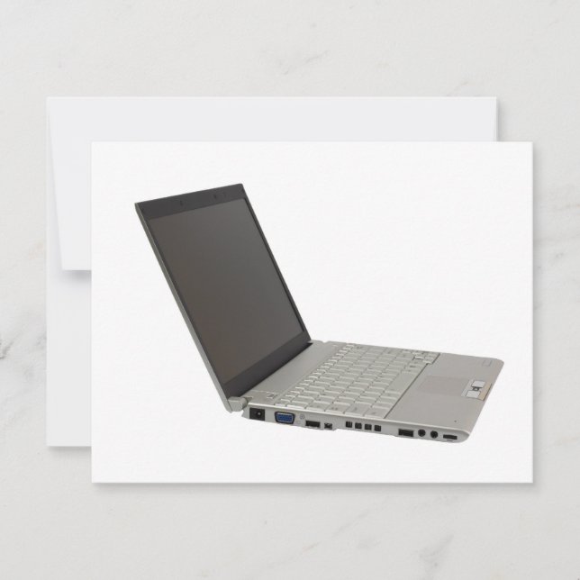 Silver coloured laptop (Front)
