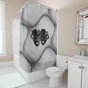 Silver Comedy and Tragedy Theatre Design Car Flag