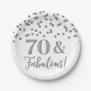 Silver Confetti 70 and Fabulous Paper Plate