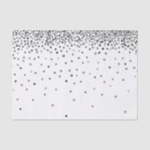 Silver Confetti Dots Tissue Paper