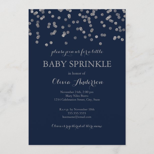 Navy Blue Baby Shower Invitations & Announcements Zazzle CA