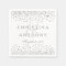Silver Confetti Wedding Personalized Napkin