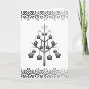 Silver Contemporary Christmas Holiday Card