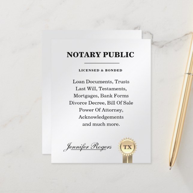 Silver contract and certificate inspired flyer  (Front/Back In Situ)