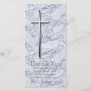 Silver Cross Marble 1 Sympathy Thank You