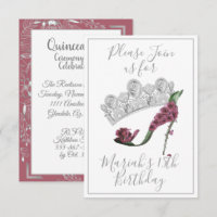 Silver Crown, Floral Fairy High Heel Shoe