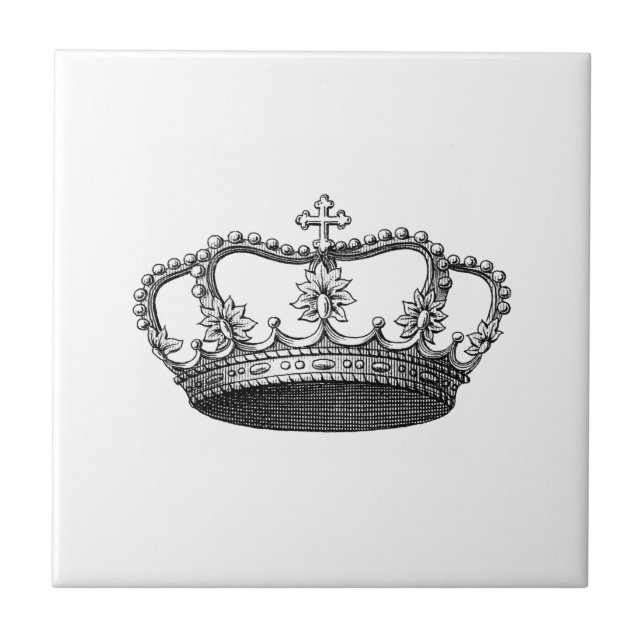 Silver Crown Gift Item You Personalize Tile (Front)