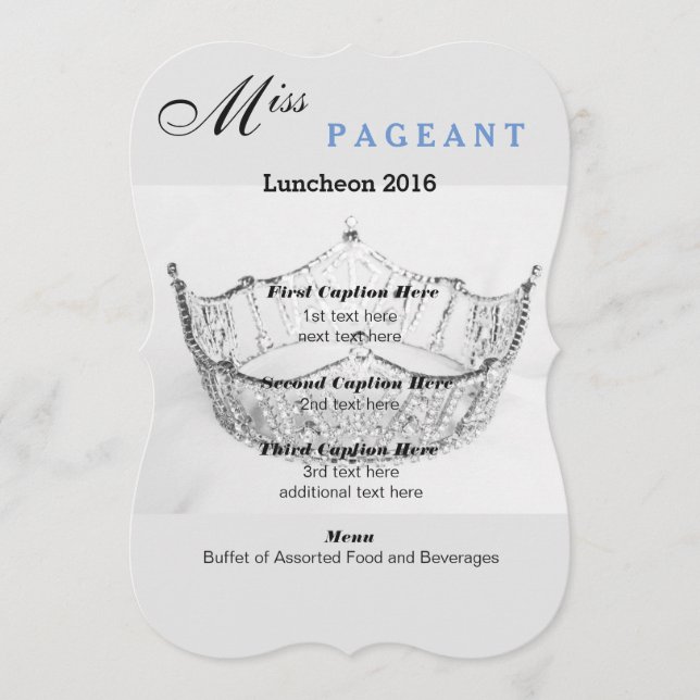 Silver Crown Luncheon Program Card (Front)