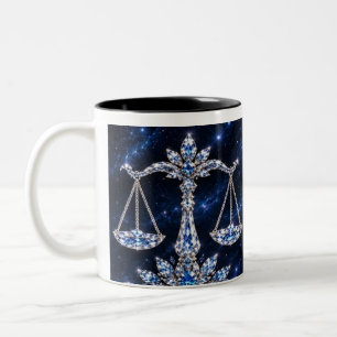 Silver Crystal Libra   Luxury Collection Two-Tone Coffee Mug