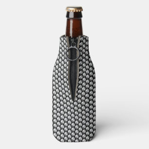 Silver crystal sequins bottle cooler