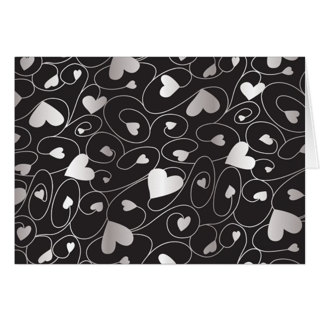 Silver curly hearts (Front Horizontal)