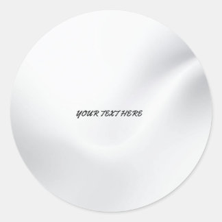 Silver custom add your text classic round sticker
