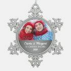 Silver Damask 1st Christmas Together Photo