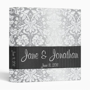 Silver Damask Custom 1" Wedding Binder