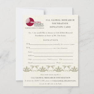 Silver Damask Seminar Event, QR Code Donation Invitation