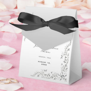 Silver Decoration Wedding Favor Box