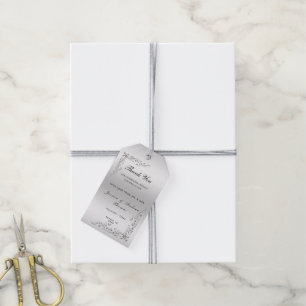 Silver Decoration Wedding Gift Tags