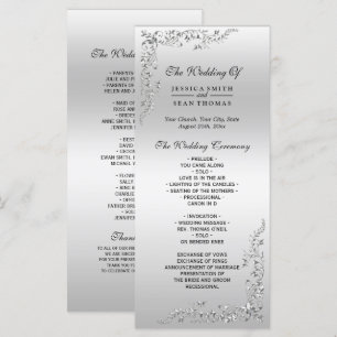 Silver Decoration Wedding Program