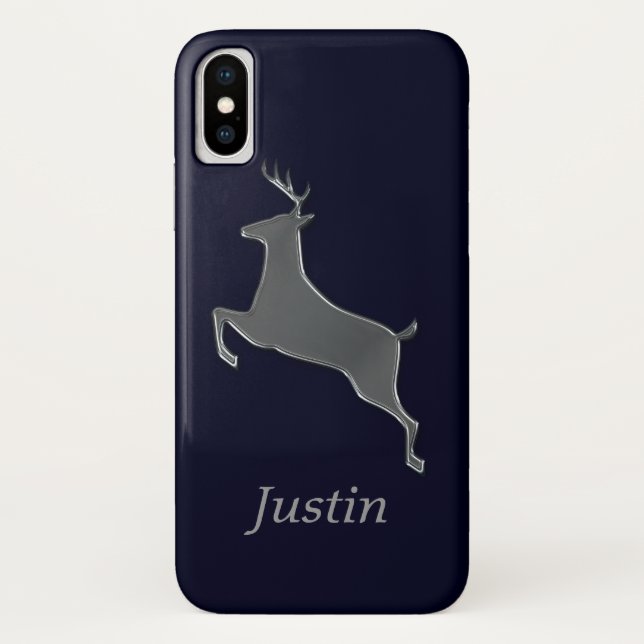 Silver Deer Personalized Case-Mate iPhone Case (Back)