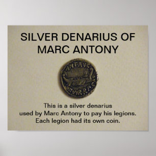 Silver Denarius of Marc Antony Coin Photo Print