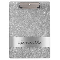 Silver Diamond Glitter Bling Girly Name