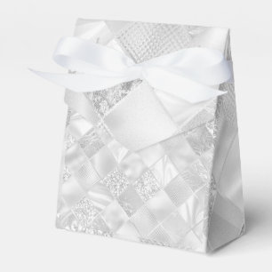Silver Diamond Pattern Favor Box