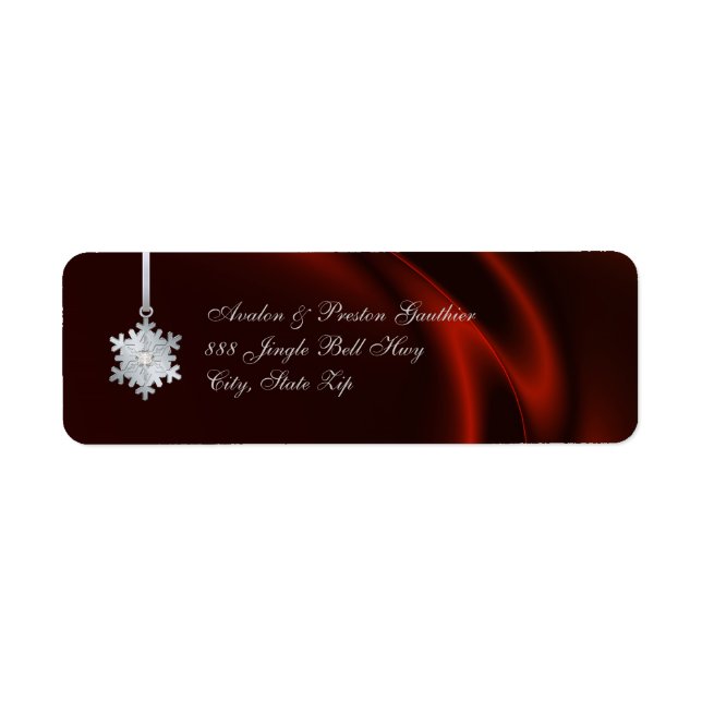 Silver Diamond Snowflake Red Silver Holiday (Devant)