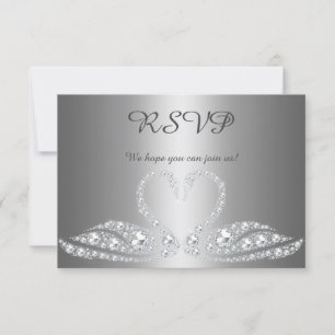 Silver Diamond swan tous événement réponse rsvp