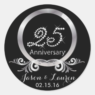 Silver Diamonds 25th Anniversary Stickers