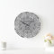 Silver Diamonds Heart 2 Large Clock