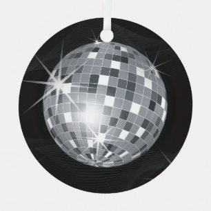 silver disco ball christmas ornament