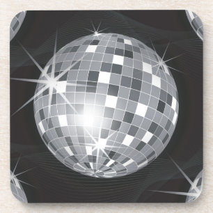 silver disco ball coaster