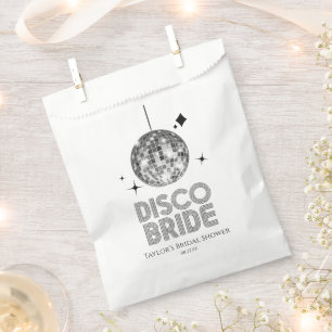 Silver Disco Ball Disco Bride Bridal Shower Favour Bag