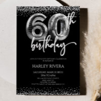 Silver Disco Ball Glitter 60th Birthday Party