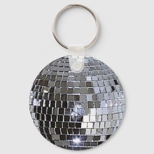 Silver Disco Ball Keychain