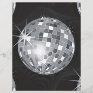 silver disco ball letterhead