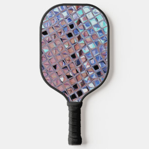 Silver Disco Ball Macro   Retro Mirror Ball Photo Pickleball Paddle