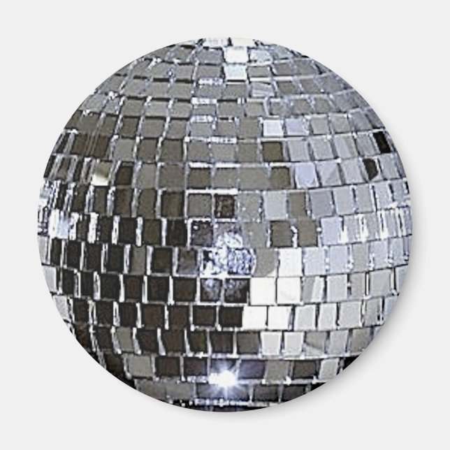 Silver Disco Ball Magnet (Front)