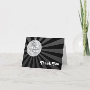 Silver Disco Ball Thank You Note