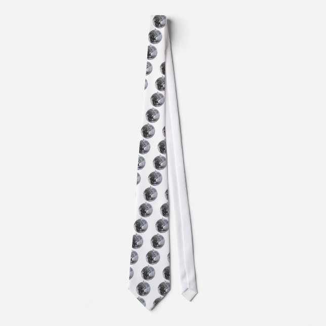 Silver Disco Ball Tie (Front)