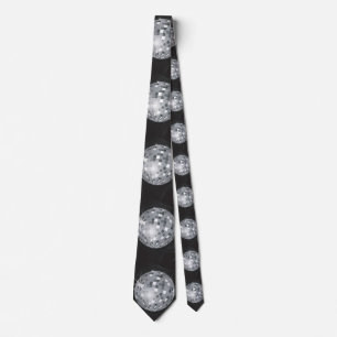 silver disco ball tie