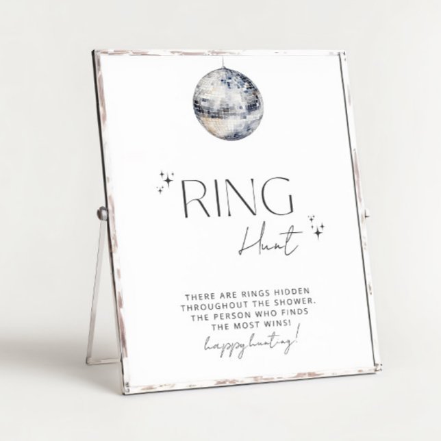 Silver Disco Bridal Shower Ring Hunt Game Poster (Creator Uploaded)