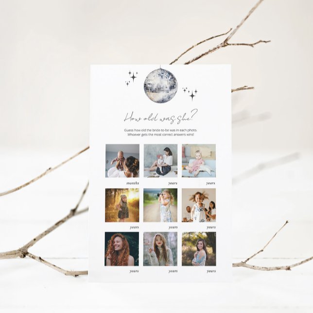 Silver Disco How Old Was She Bridal Shower Game  (Creator Uploaded)