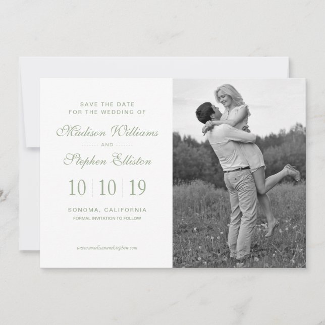 Silver Dollar Eucalyptus & Branches - Save the Dat Save The Date (Front)