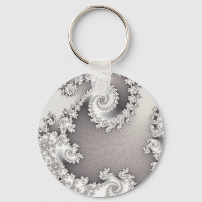 Silver Double Spiral Keychain (Front)